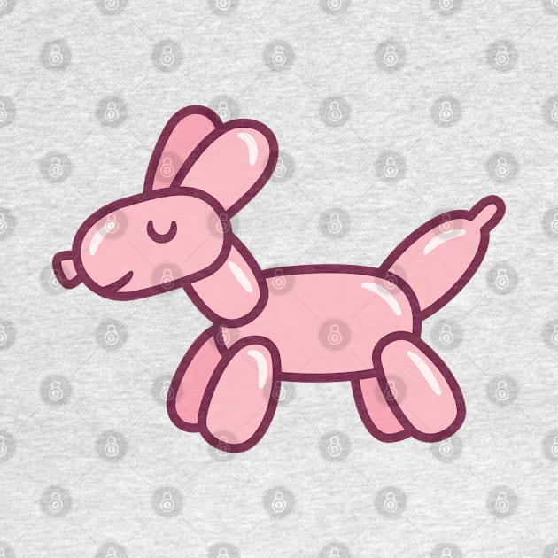 Cute Balloon Dog Pink by rustydoodle